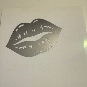 Silver Lips Wall Decal